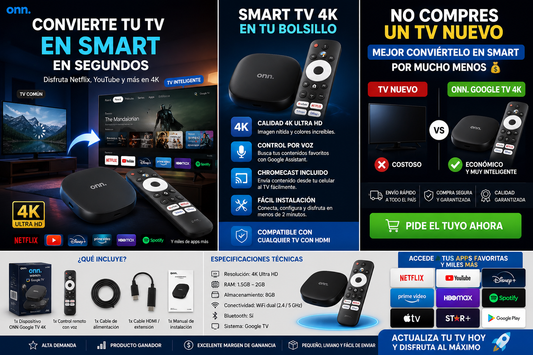 SmartTV Pro 4K Stick ONN