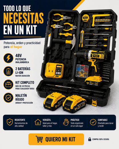 Maestro en Casa Taladro 48V Kit de Herramientas
