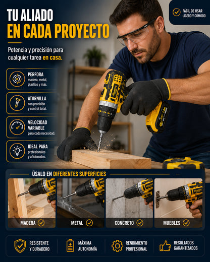 Maestro en Casa Taladro 48V Kit de Herramientas