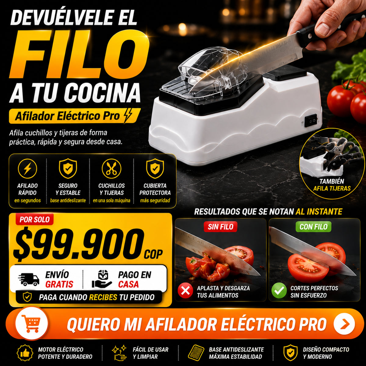 CortaPro Afilador Eléctrico