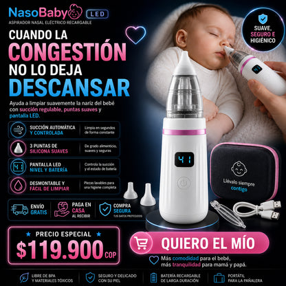NasoBaby LED - Limpieza nasal suave y práctica.