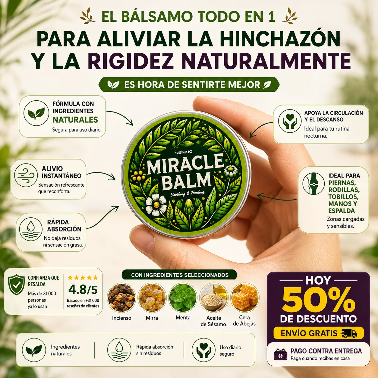 Miracle Balm™   Bálsamo natural para tu rutina nocturna de alivio y bienestar
