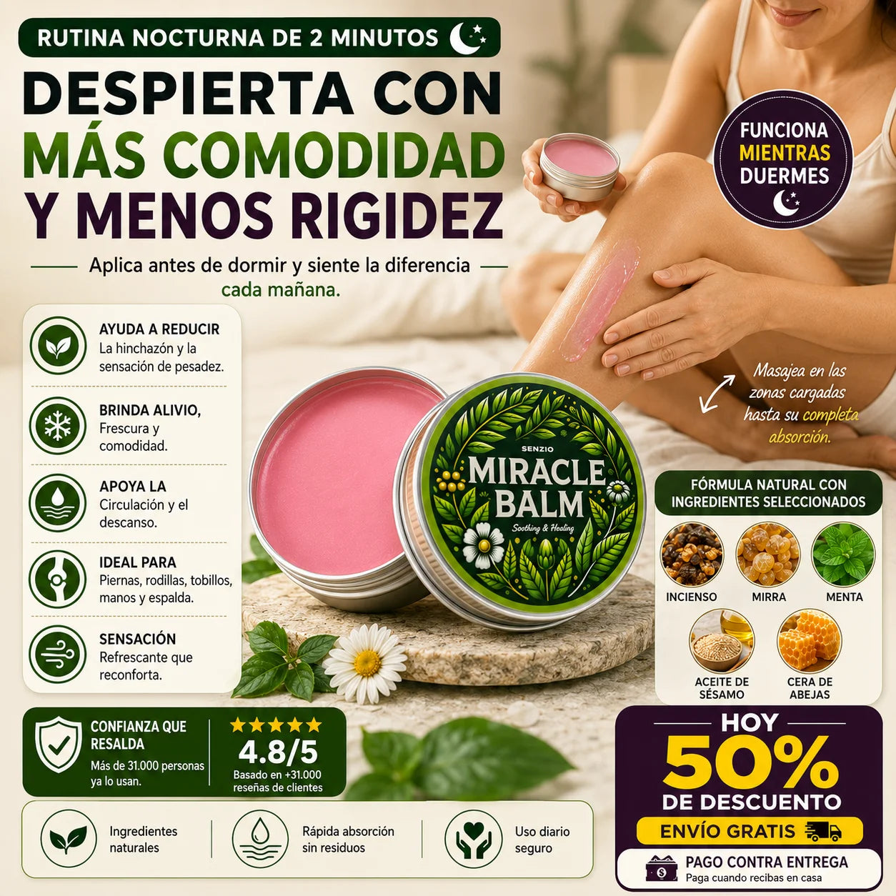 Miracle Balm™   Bálsamo natural para tu rutina nocturna de alivio y bienestar