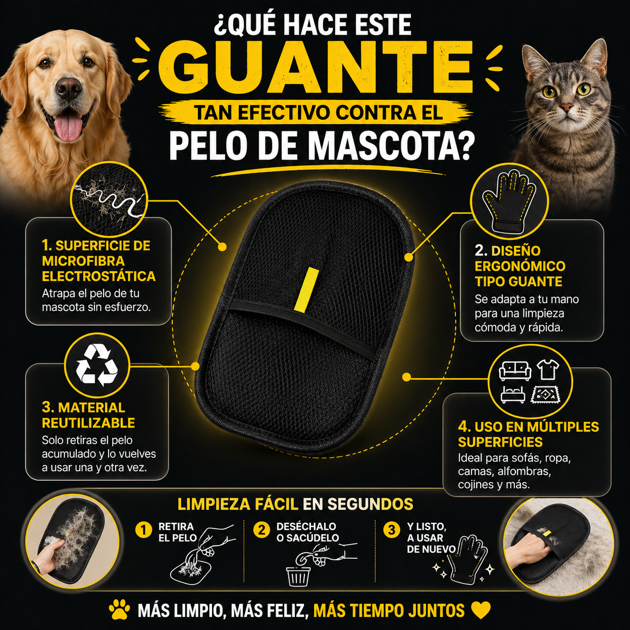 PROMO 2X1 Guante mágico quitapelos FURBLISS