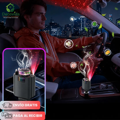 AutoAura™ Cargador Difusor De Aroma Y Luces Para Carro 5 en 1