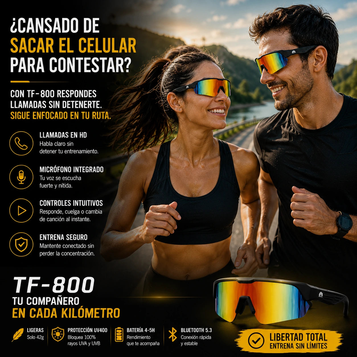 AEROX™  Gafas Deportivas Inteligentes TF-800