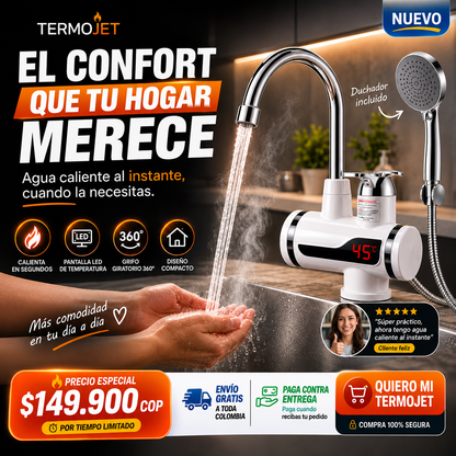 TermoJet™ Grifo calentador instantáneo 3 en 1