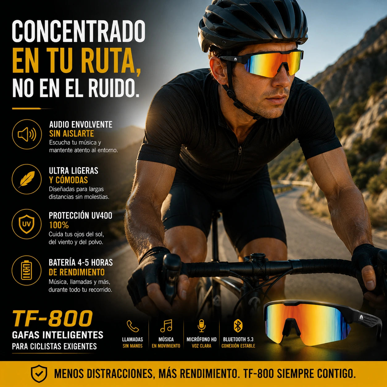 AEROX™  Gafas Deportivas Inteligentes TF-800
