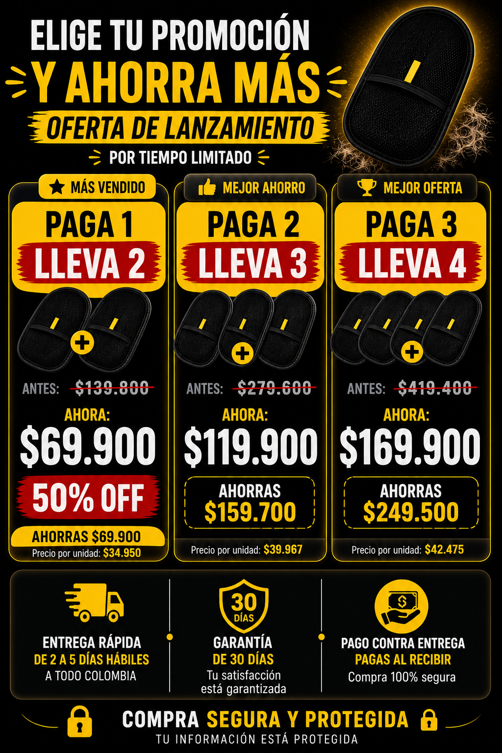 PROMO 2X1 Guante mágico quitapelos FURBLISS