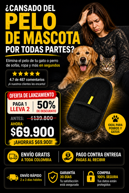 PROMO 2X1 Guante mágico quitapelos FURBLISS