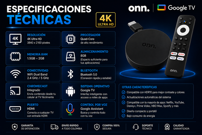 SmartTV Pro 4K Stick ONN