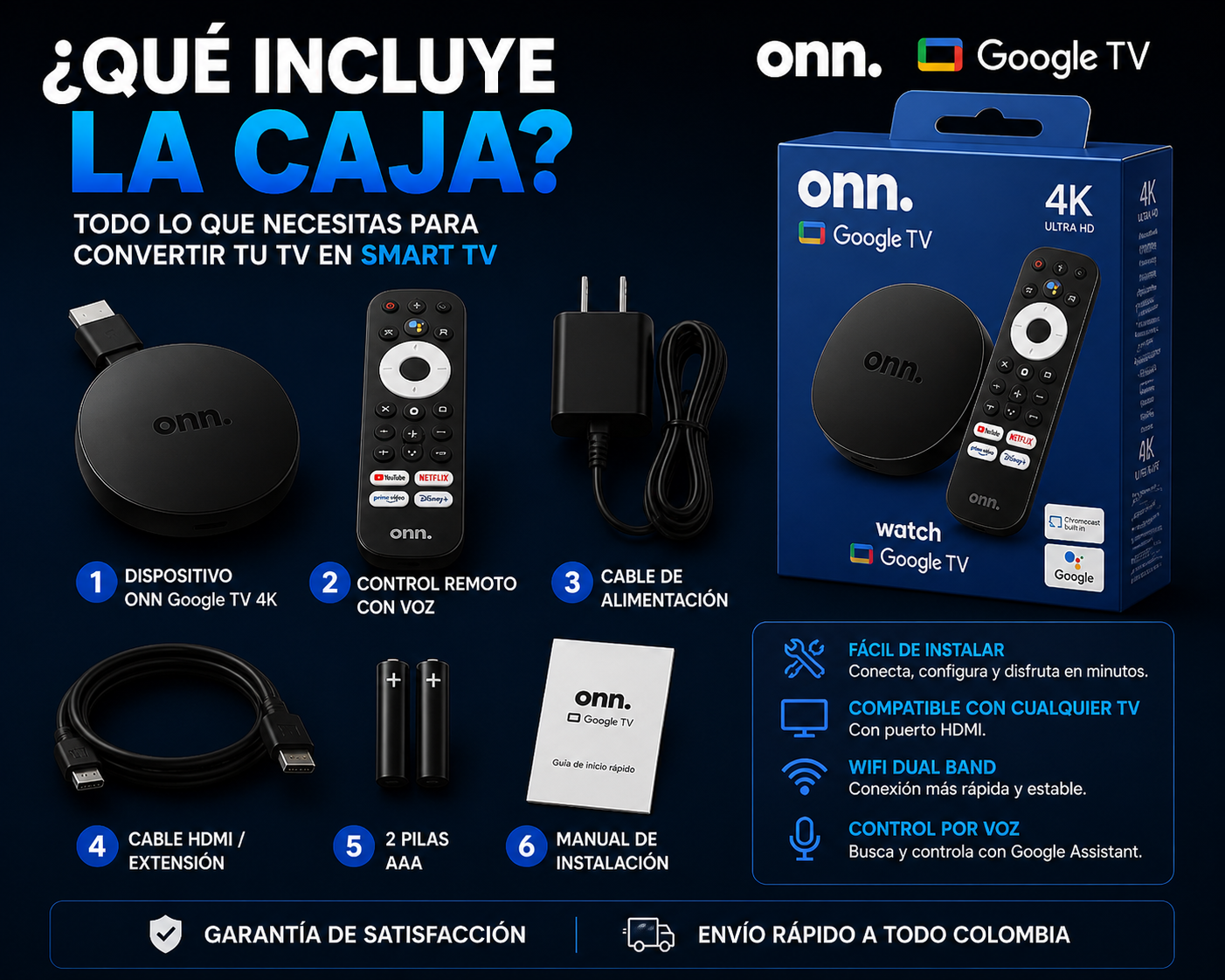 SmartTV Pro 4K Stick ONN